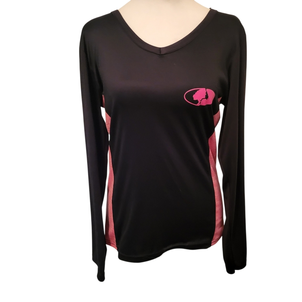 Mossy Oak Long Sleeve Tee Black/Pink sz M